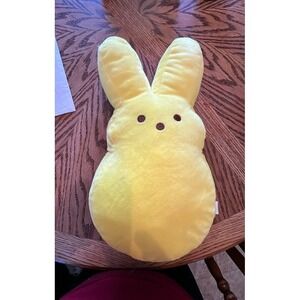Peeps Yellow Easter Bunny Plush Pillow